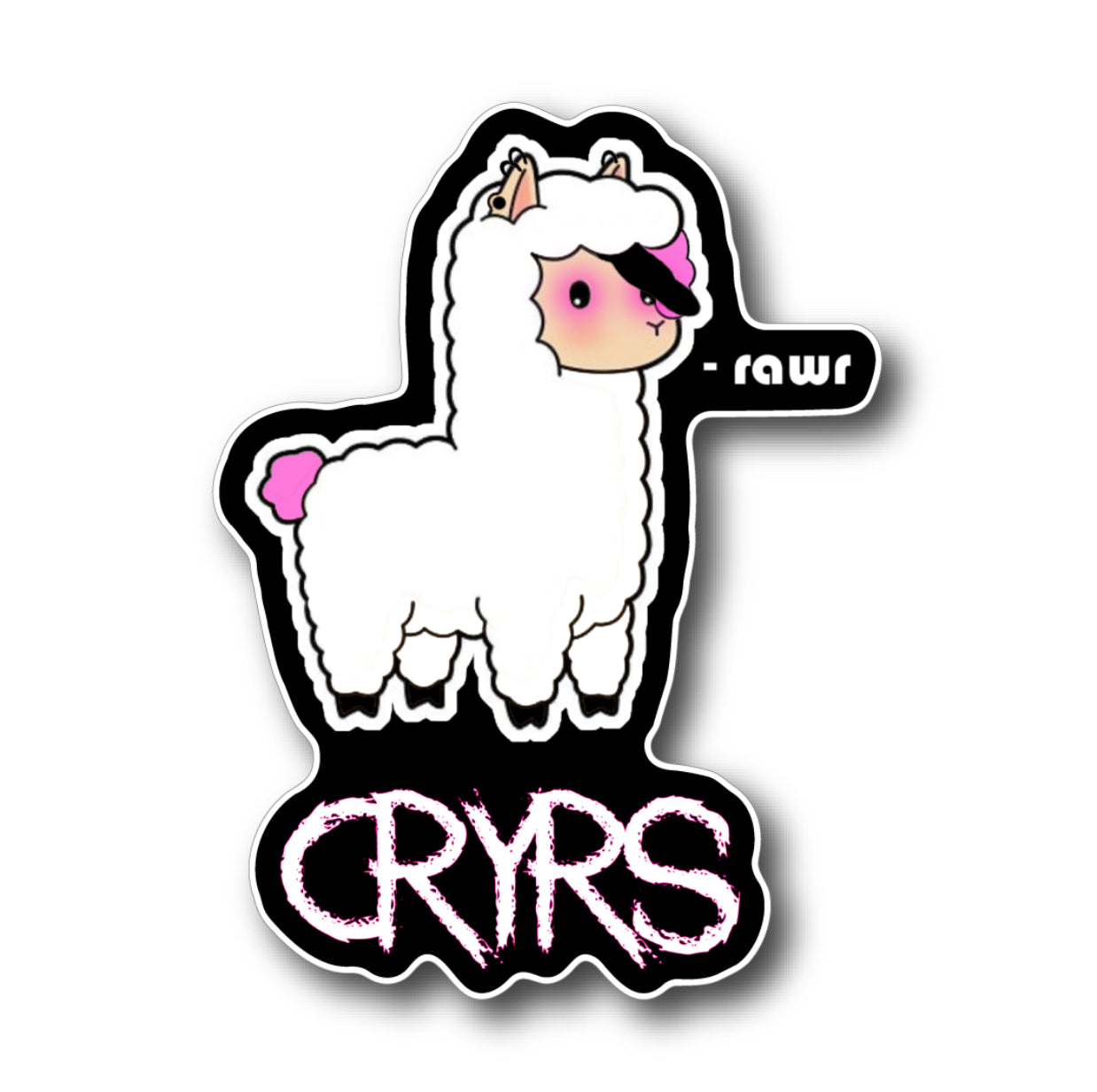 Emo Alpaca Sticker